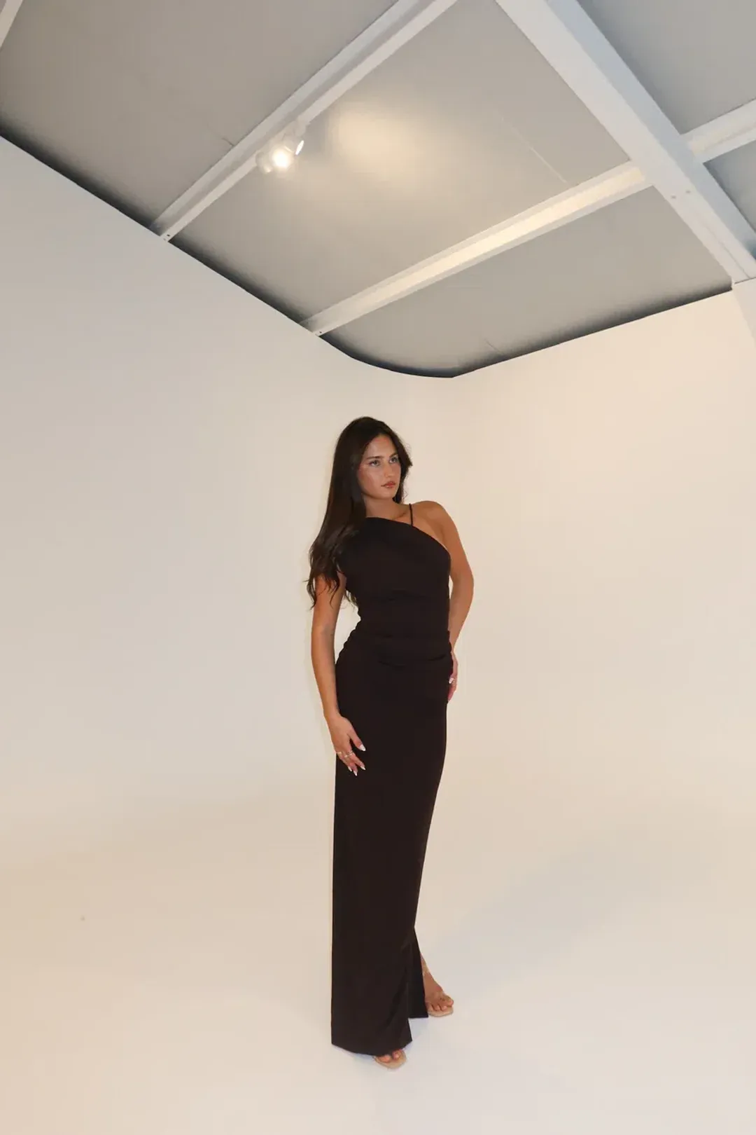 Effie Kats Greer dress- Coffee size XS for rent on The Volte - main image