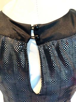 Valentino black and silver geometric mini dress for rent on The Volte - image 6