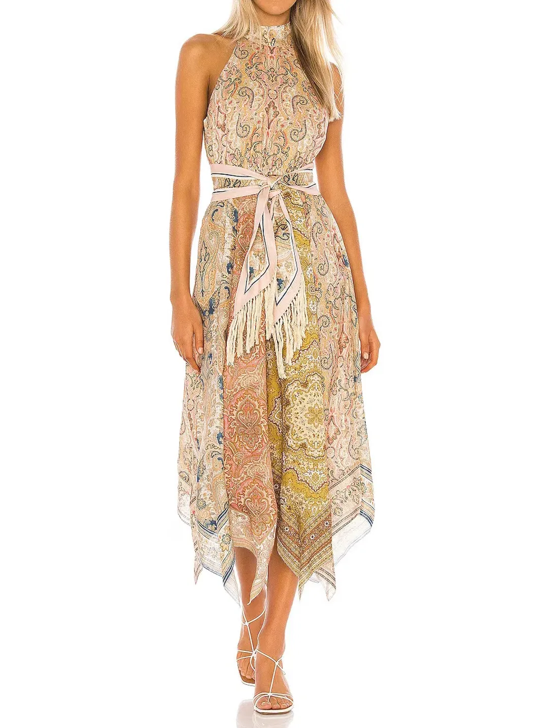 Zimmermann Freja Hanky Hem Long Dress Spliced Size 10 for rent on The Volte - main image