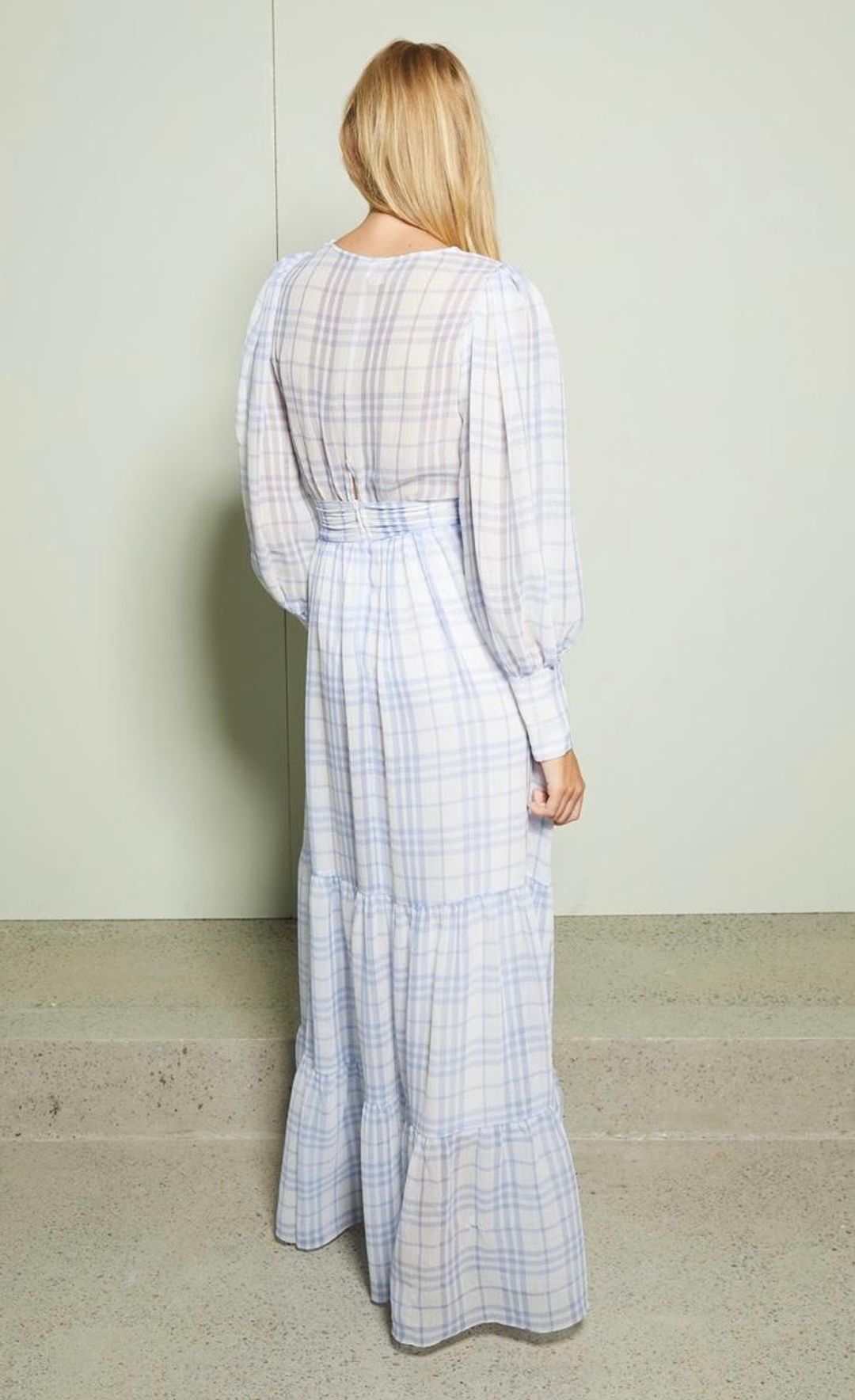Bec & Bridge Alexa Midi Dress Gingham Print Size 8 for rent on The Volte - main image