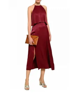 Zimmermann Swing Picnic Dress Burgundy Size 2 / Au 12 for rent on The Volte - image 1