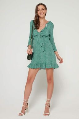 Auguste Diamond Rumba Sleeved Mini Dress size 6 for rent on The Volte - image 1