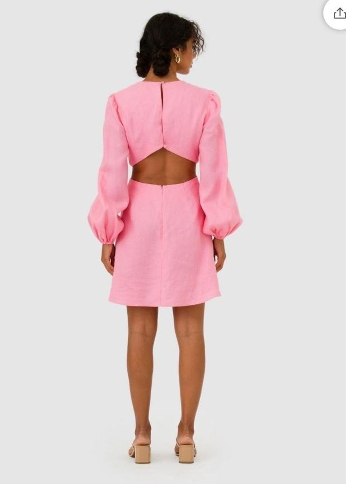 Safi Linen Wolf Gang Dress - candy Size S for rent on The Volte - main image