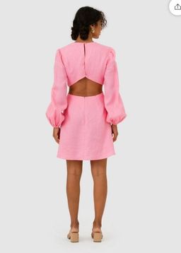 Safi Linen Wolf Gang Dress - candy Size S for rent on The Volte - image 1