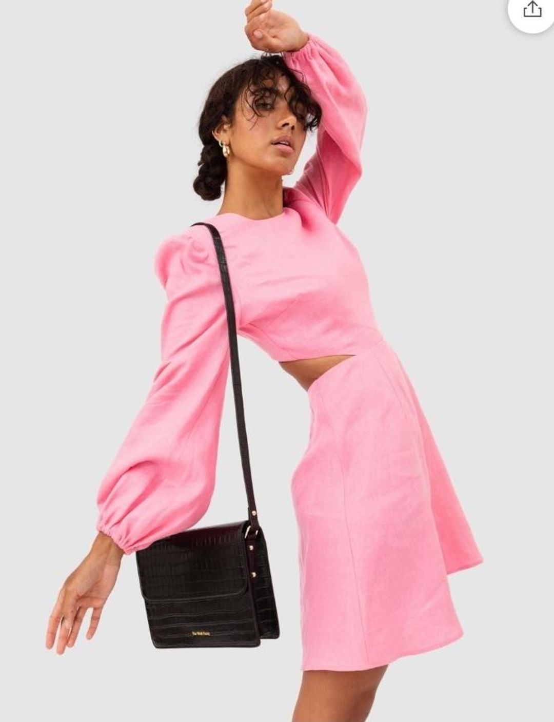 Safi Linen Wolf Gang Dress - candy Size S for rent on The Volte - main image