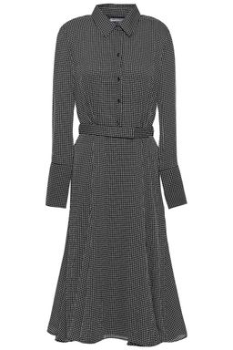 Equipment - Bancort belted black checked crepe de chine shirt dress size 8 for rent on The Volte - image 5