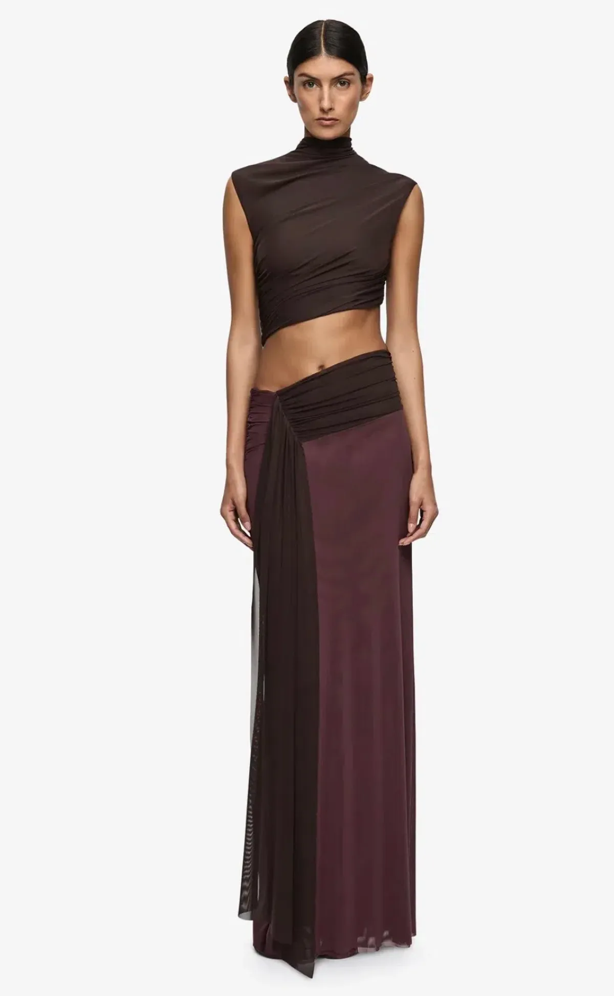 Bec & Bridge Conni Maxi Dress in Aubergine Size 8 for rent on The Volte - main image