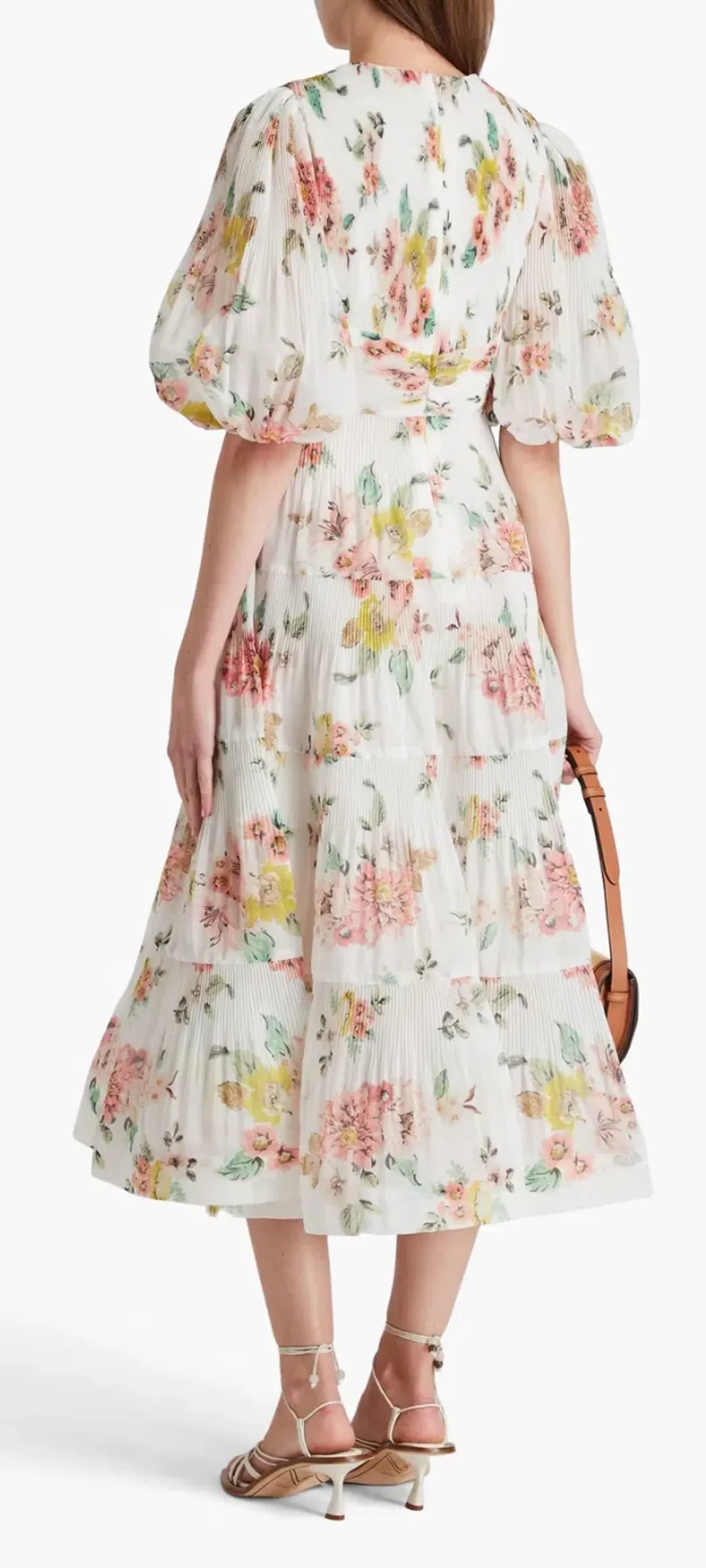 ZIMMERMANN PLEATED MIDI DRESS SIZE 4 for rent on The Volte - main image
