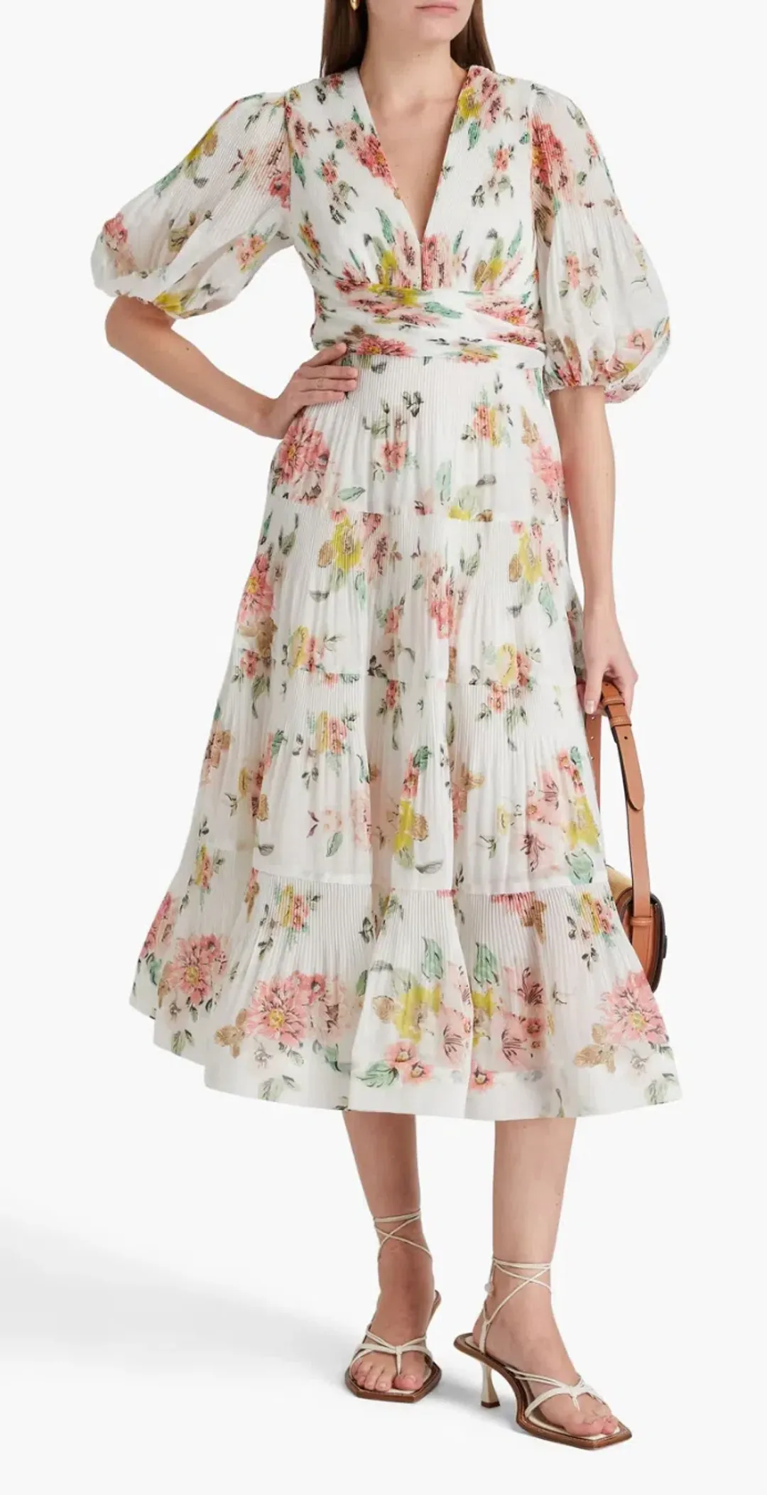 ZIMMERMANN PLEATED MIDI DRESS SIZE 4 for rent on The Volte - main image