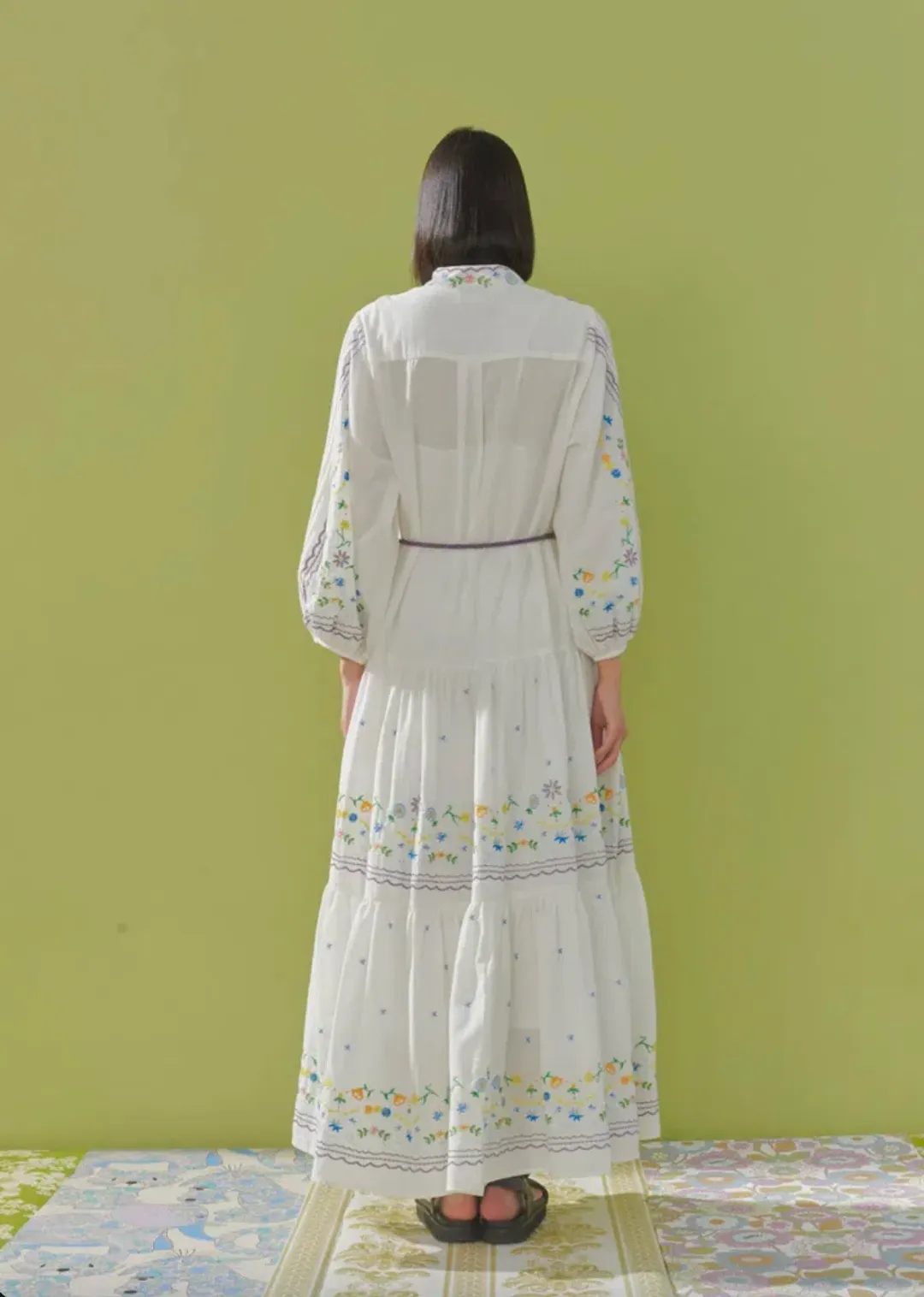 Alémais Juniper Embroidered Midi Size 14 for rent on The Volte - main image