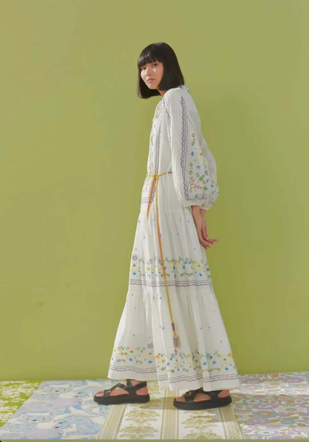 Alémais Juniper Embroidered Midi Size 14 for rent on The Volte - main image