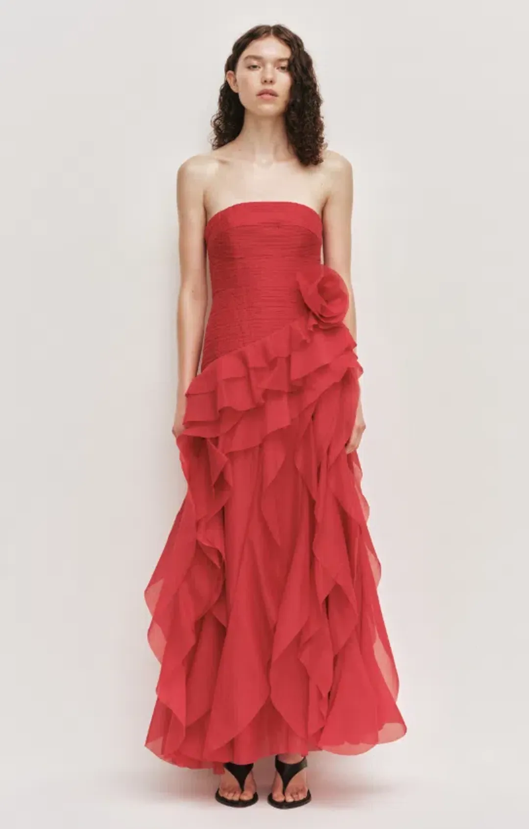 AJE Canyon Gown Scarlet red Size 14 for rent on The Volte - main image