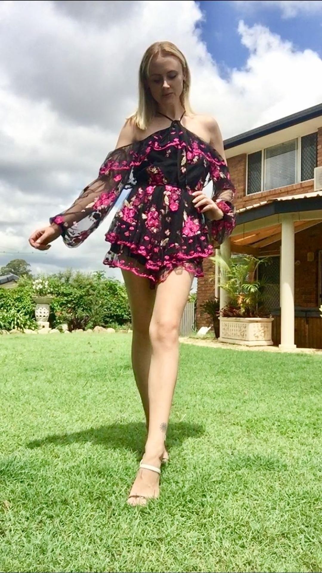 Alice McCall A Girl Like You Playsuit Black Pink Size 8 for rent on The Volte - main image