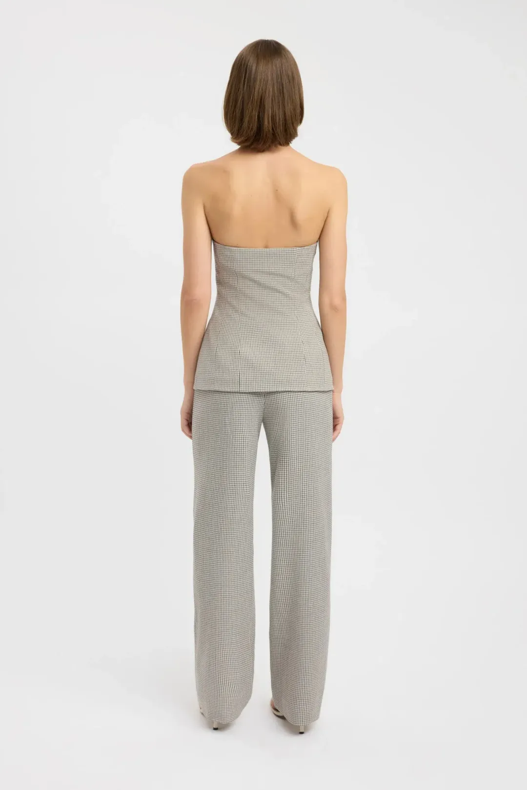 Kookai Denver Strapless Button Top Houndstooth Check Size 10 / M — Cocktail, Races, Going Out for rent on The Volte - main image