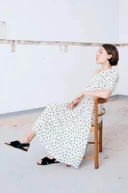 Emilia Wickstead Kyle One Shoulder Crepe Midi Dress Floral Size 8 for rent on The Volte - image 4