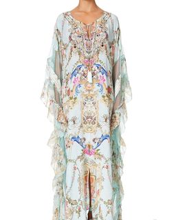 Camilla Kaftan With Lace Frill Panels Print Size 10 for rent on The Volte - image 2