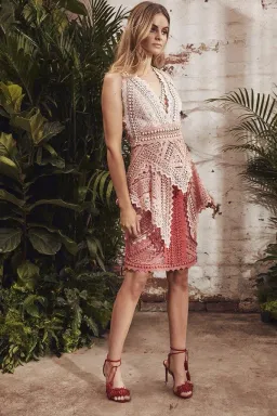 Thurley La Rambla Lace Midi Dress Pink Size 10 for rent on The Volte - image 3