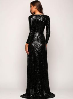 Elle Zeitoune / Fountaine / Black Sequins / Size 10 for rent on The Volte - image 3