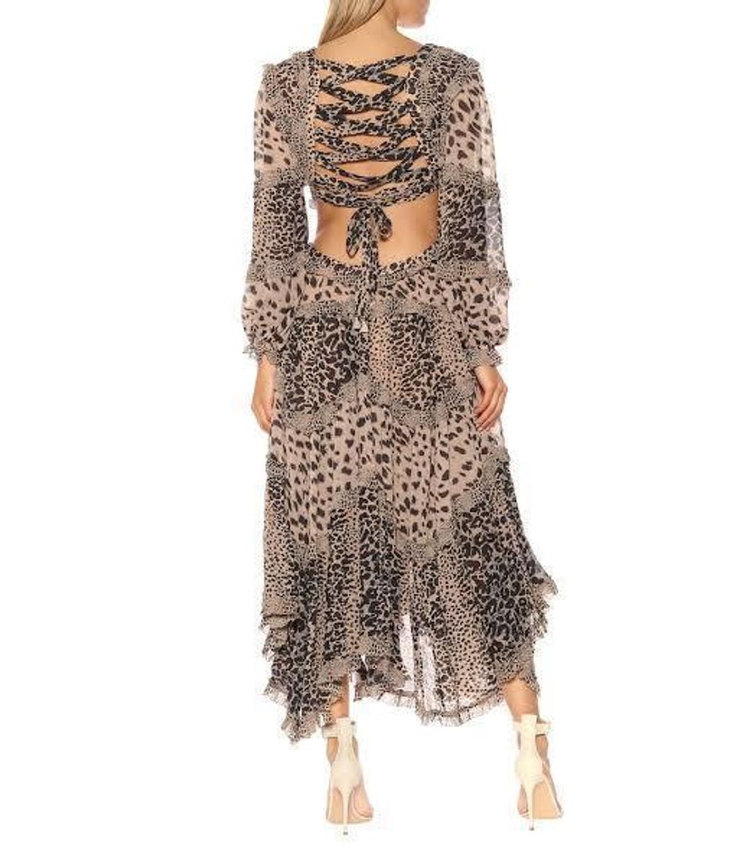 Zimmermann / Allia Cut Out Long Dress  /Leopard Print  / Size 2 (Size 10-12) for rent on The Volte - main image