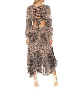 Zimmermann / Allia Cut Out Long Dress  /Leopard Print  / Size 2 (Size 10-12) for rent on The Volte - image 2