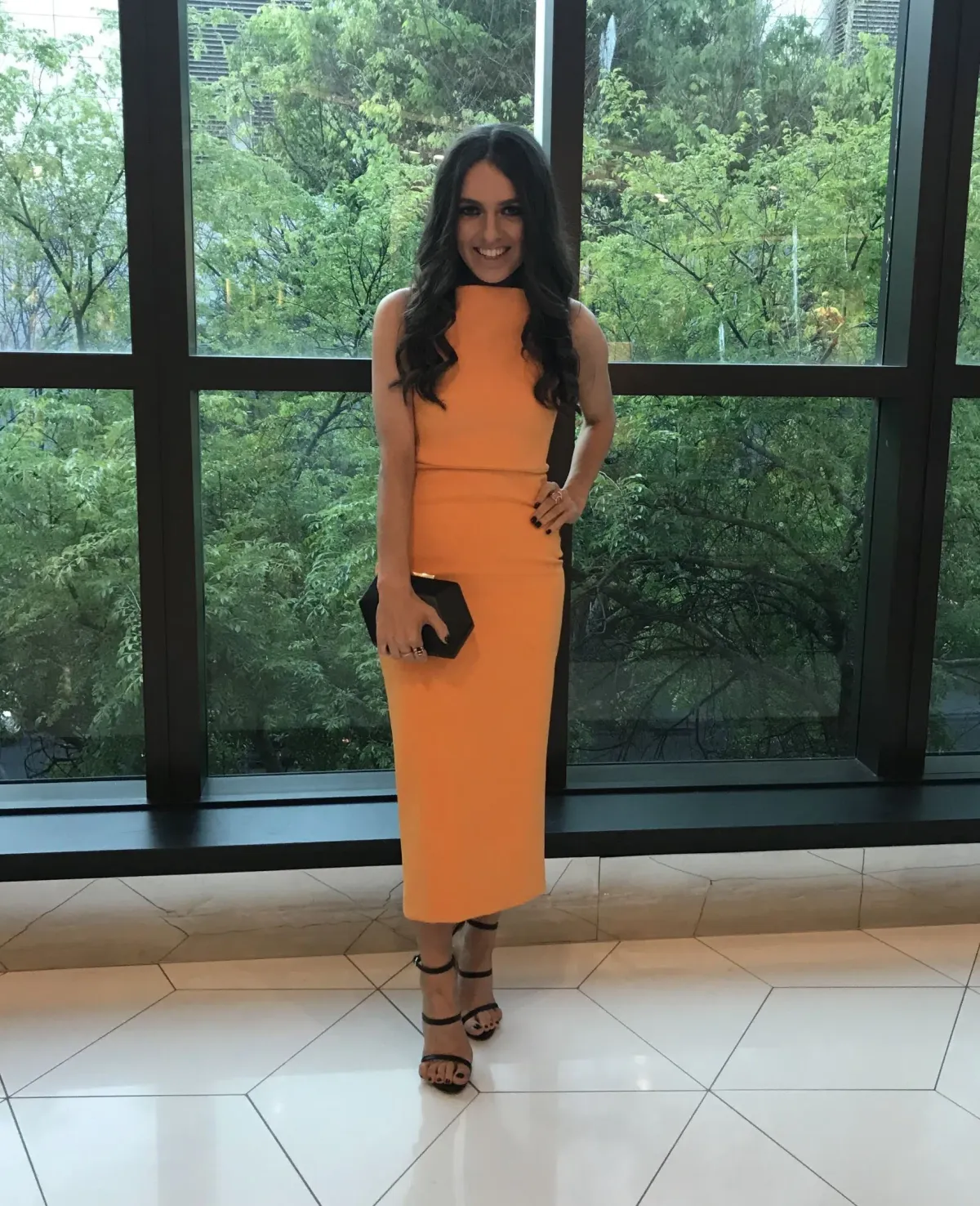 Toni Maticevski Provocative Dress Orange Size 6 for rent on The Volte - main image