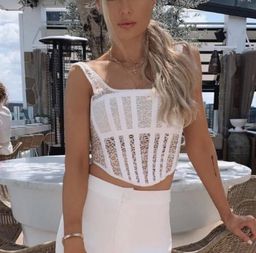 Dion Lee Corded Lace Corset white Size 8 for rent on The Volte - image 2