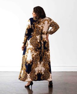 Mónica The Label Baroque Print Wrap Dress Size 20 for rent on The Volte - image 3