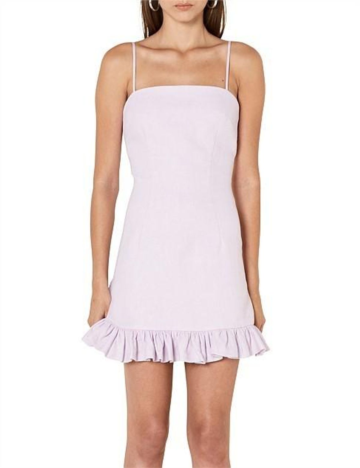 By Johnny April Frill Mini Dress Lilac size 8 for rent on The Volte - main image