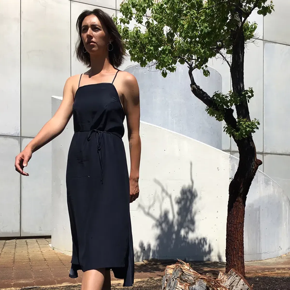 Many Peaks Assembly  Eva Dress Navy Size 12 for rent on The Volte - main image