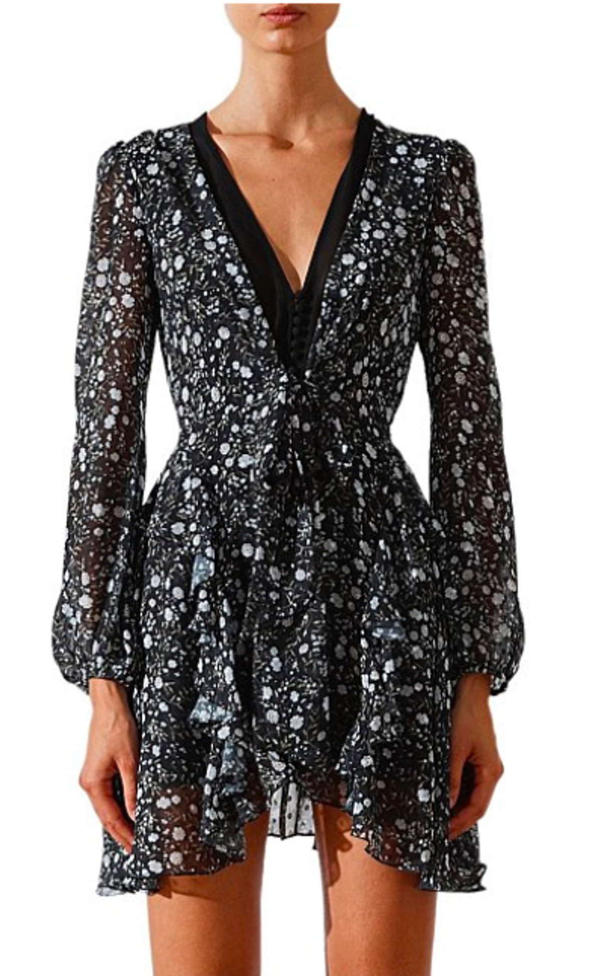 Jarrett Tie Front Mini Dress for rent on The Volte - main image