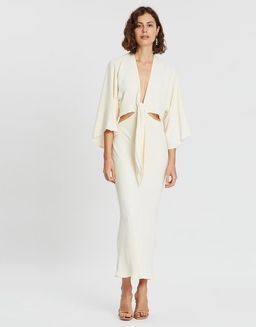 Shona Joy Lautner Tie Front Midi Dress Size 10 for rent on The Volte - image 1