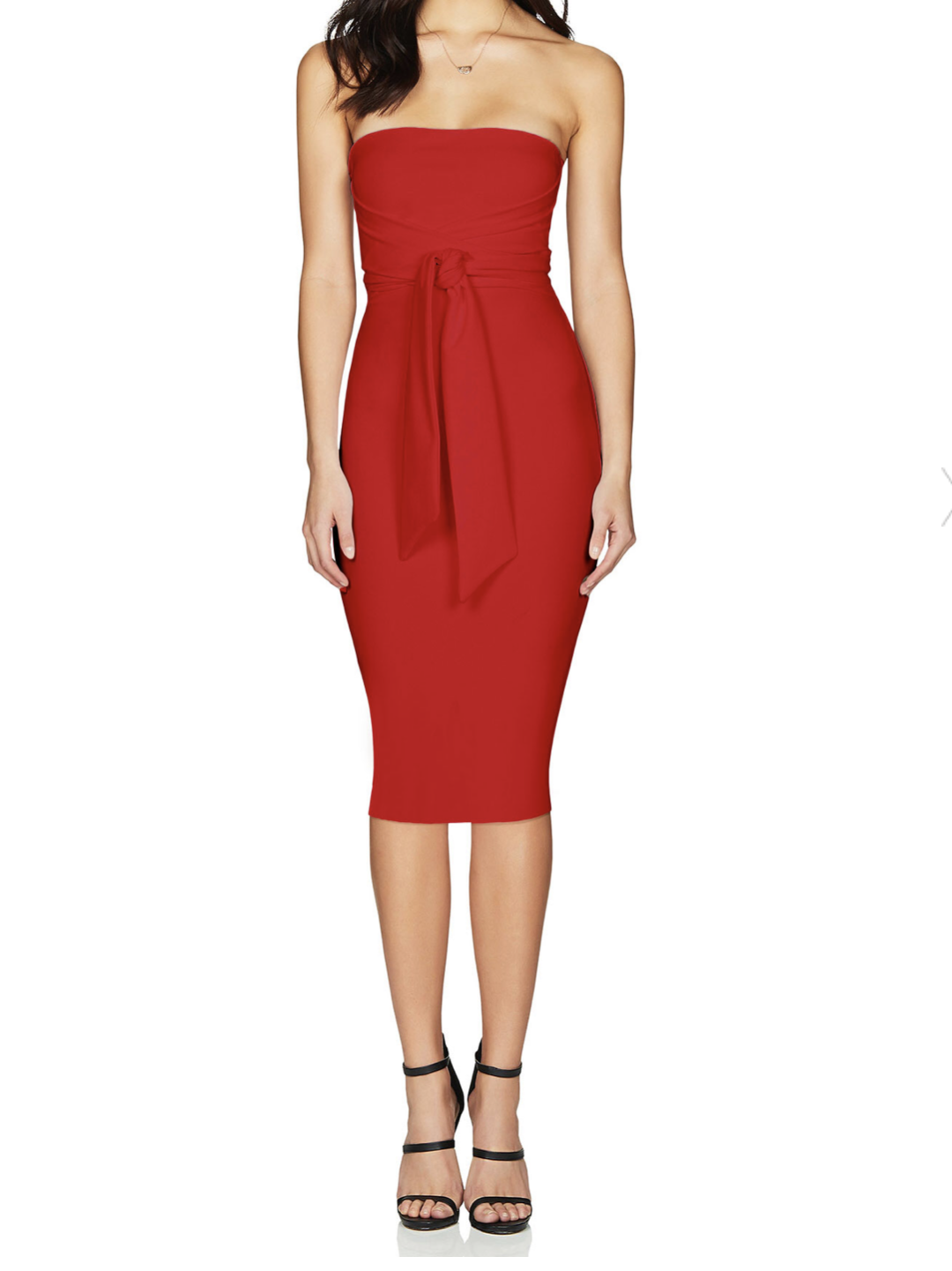 Nookie Royal Strapless Midi Red Size 8 for rent on The Volte - main image