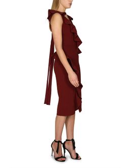 Rebecca Vallance Sylvette Midi Dress Burgundy Size 6 for rent on The Volte - image 2