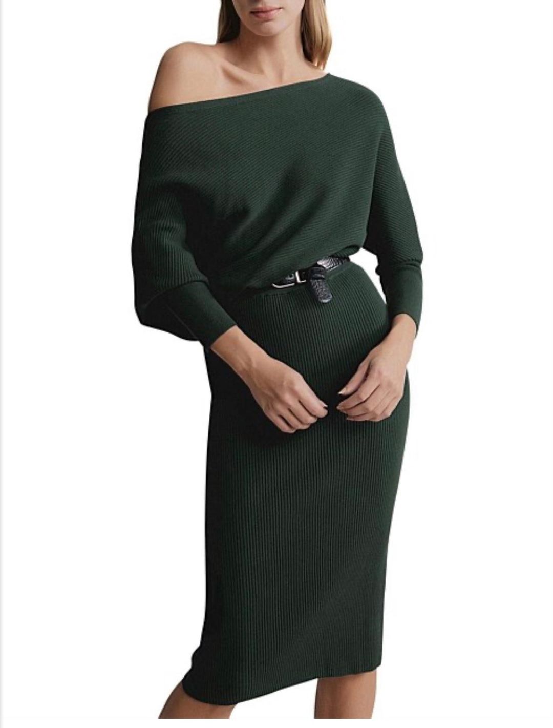 Witchery Off Shoulder Knit Dress size 8 for rent on The Volte - main image