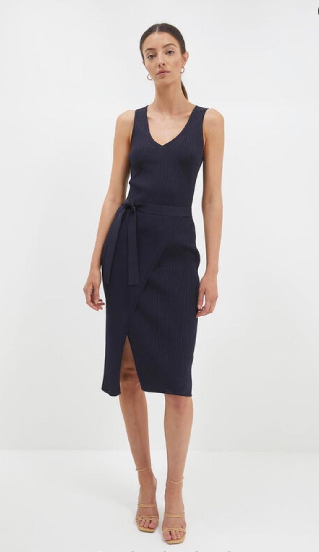 SABA Victoria Navy Knit Dress size 8 for rent on The Volte - main image