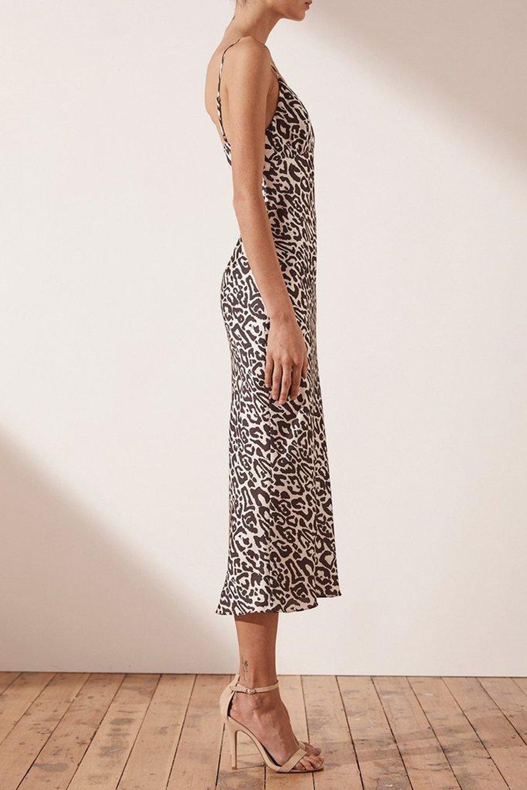 Shona Joy Isabella Bias Midi Dress Leopard 10 for rent on The Volte - main image