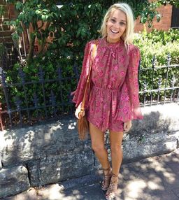 Zimmermann Karmic Flare Sleeve Playsuit Pink Paisley Chintz Size 0 / AU 8 for rent on The Volte - image 2