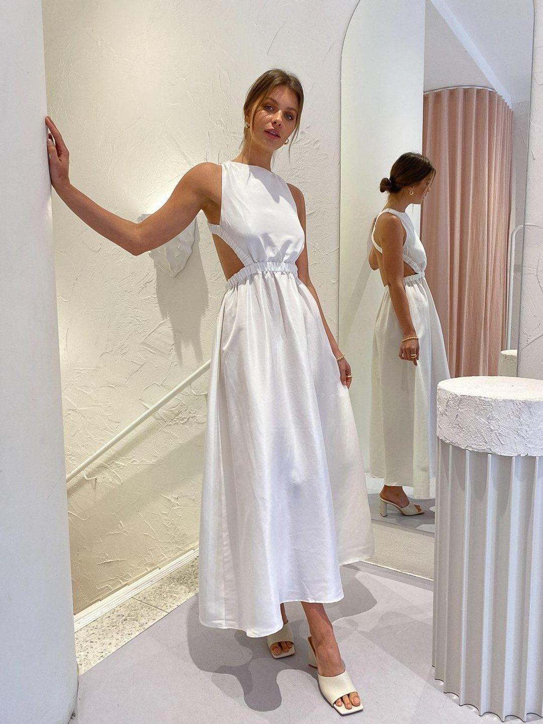 Sir the Label Alena Maxi Dress in Ivory Size XS / AU 6 for rent on The Volte - main image