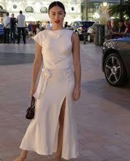 Bec & Bridge | Piper Asym Midi Dress in Ivory | Size 14 for rent on The Volte - image 5