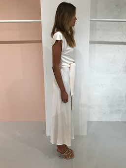 Bec & Bridge | Piper Asym Midi Dress in Ivory | Size 14 for rent on The Volte - image 6