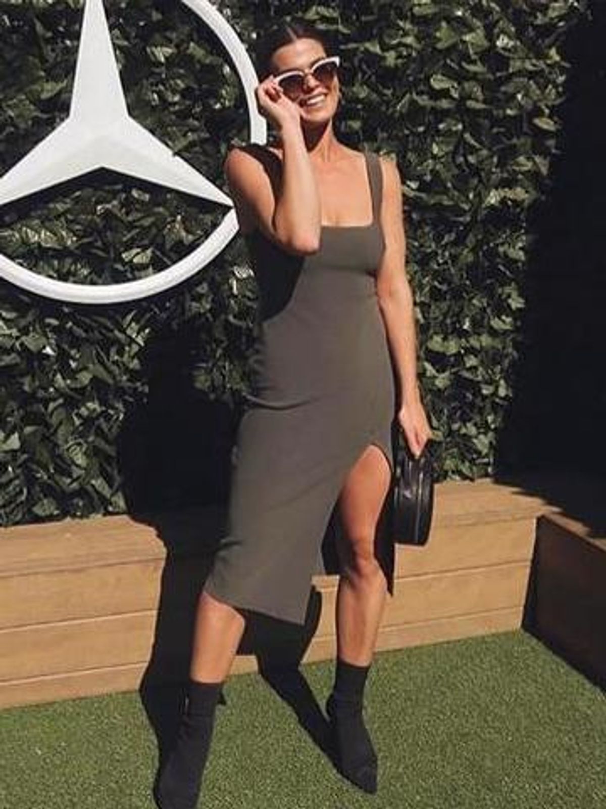 Bec And Bridge C'est Cool Midi Dress green size 8 for rent on The Volte - main image