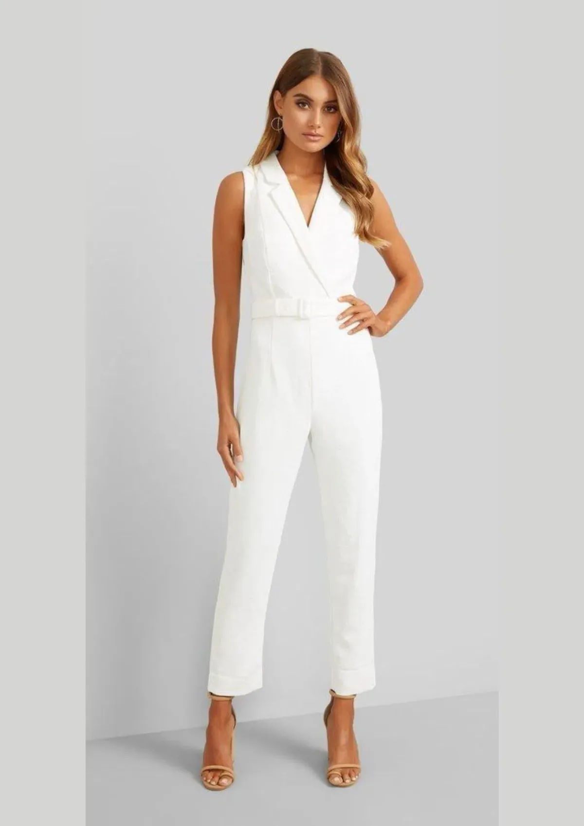 Kookai Valentine Jumpsuit White Size 6 for rent on The Volte - main image