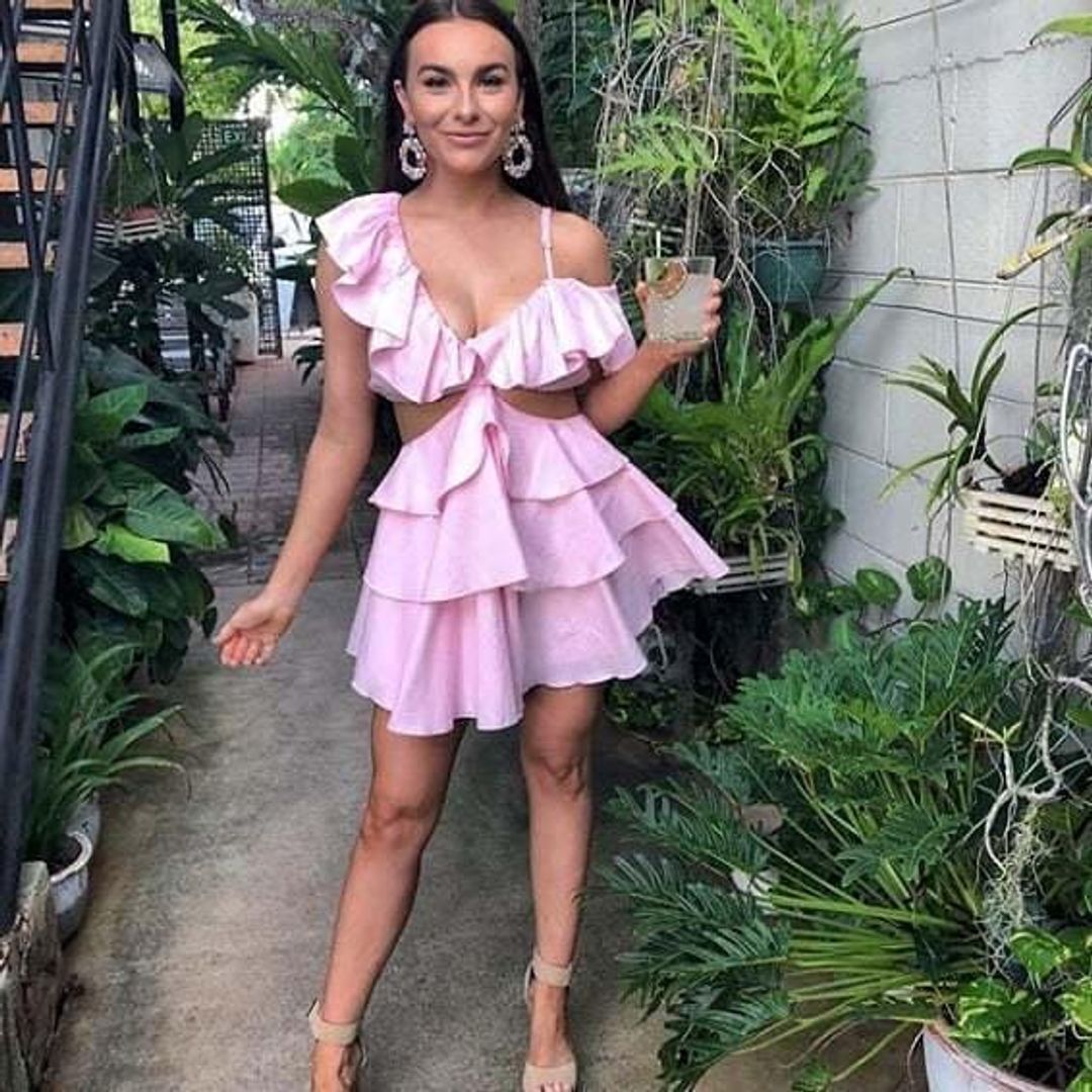 SOFIA THE LABEL | Rose Dress in Baby Pink | Size 6 for rent on The Volte - main image