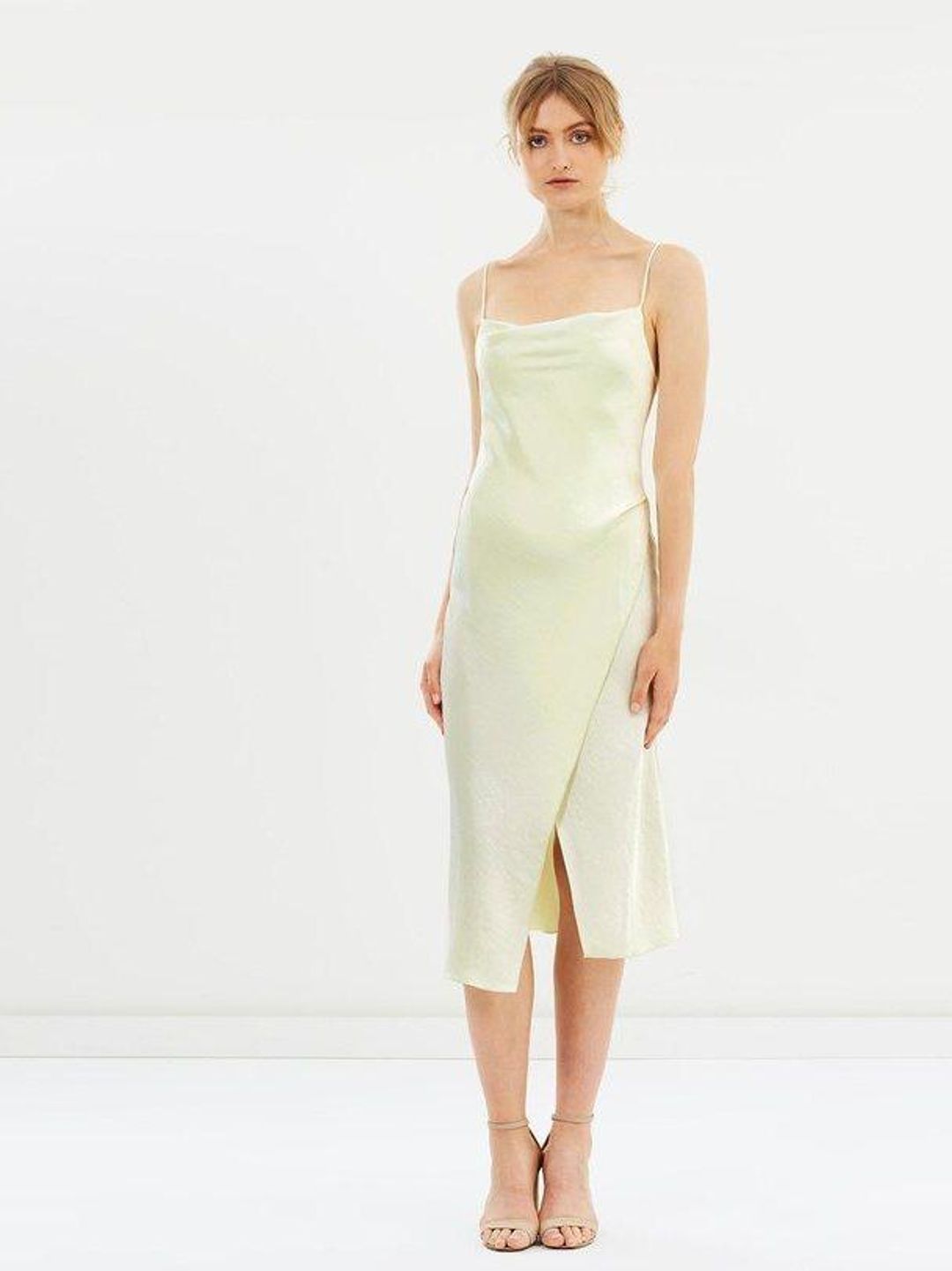 Camilla and Marc Kami Slip Dress Butter Lemon Size 8 for rent on The Volte - main image