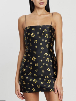 Bec & Bridge L'Avenue Mini Dress Black/Floral Size 6 for rent on The Volte - image 1