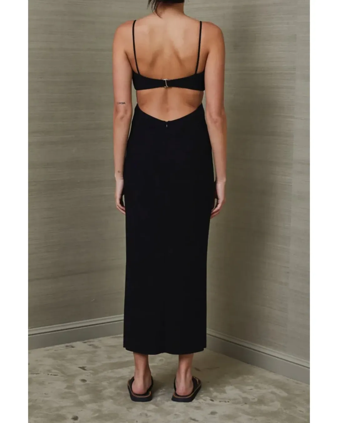 Bec & Bridge Faye Midi Dress Black Size AU 8 for rent on The Volte - main image