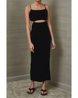 Bec & Bridge Faye Midi Dress Black Size AU 8 for rent on The Volte - image 1