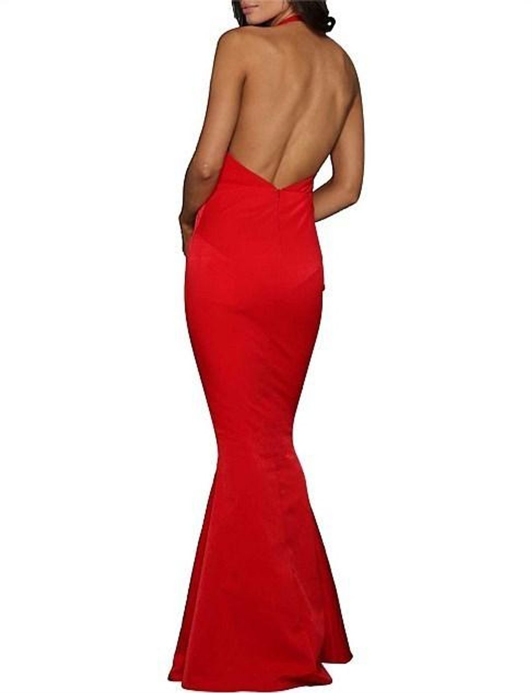 ELLE ZEITOUNE Sultry Halter Complimented by a Low Back Red Size 14 for rent on The Volte - main image