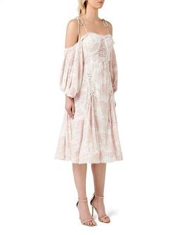 Thurley Sardinia Midi Dress Dusty Pink Size 6 for rent on The Volte - image 2