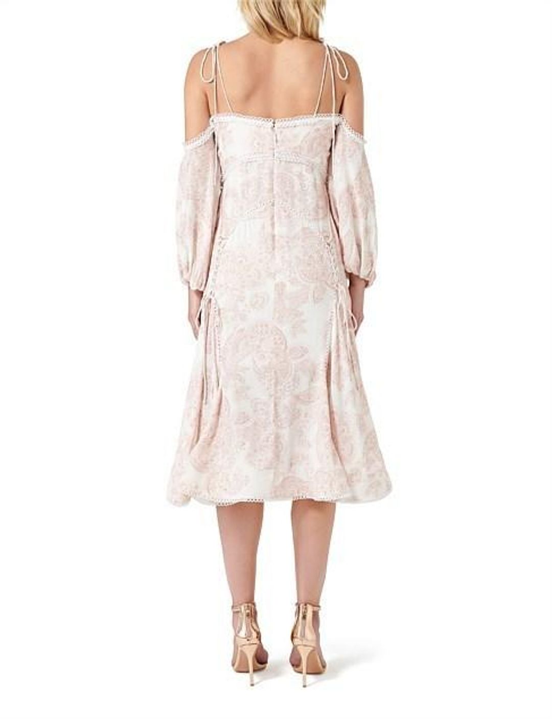 Thurley Sardinia Midi Dress Dusty Pink Size 6 for rent on The Volte - main image